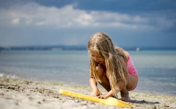 dziewczynka na plaży